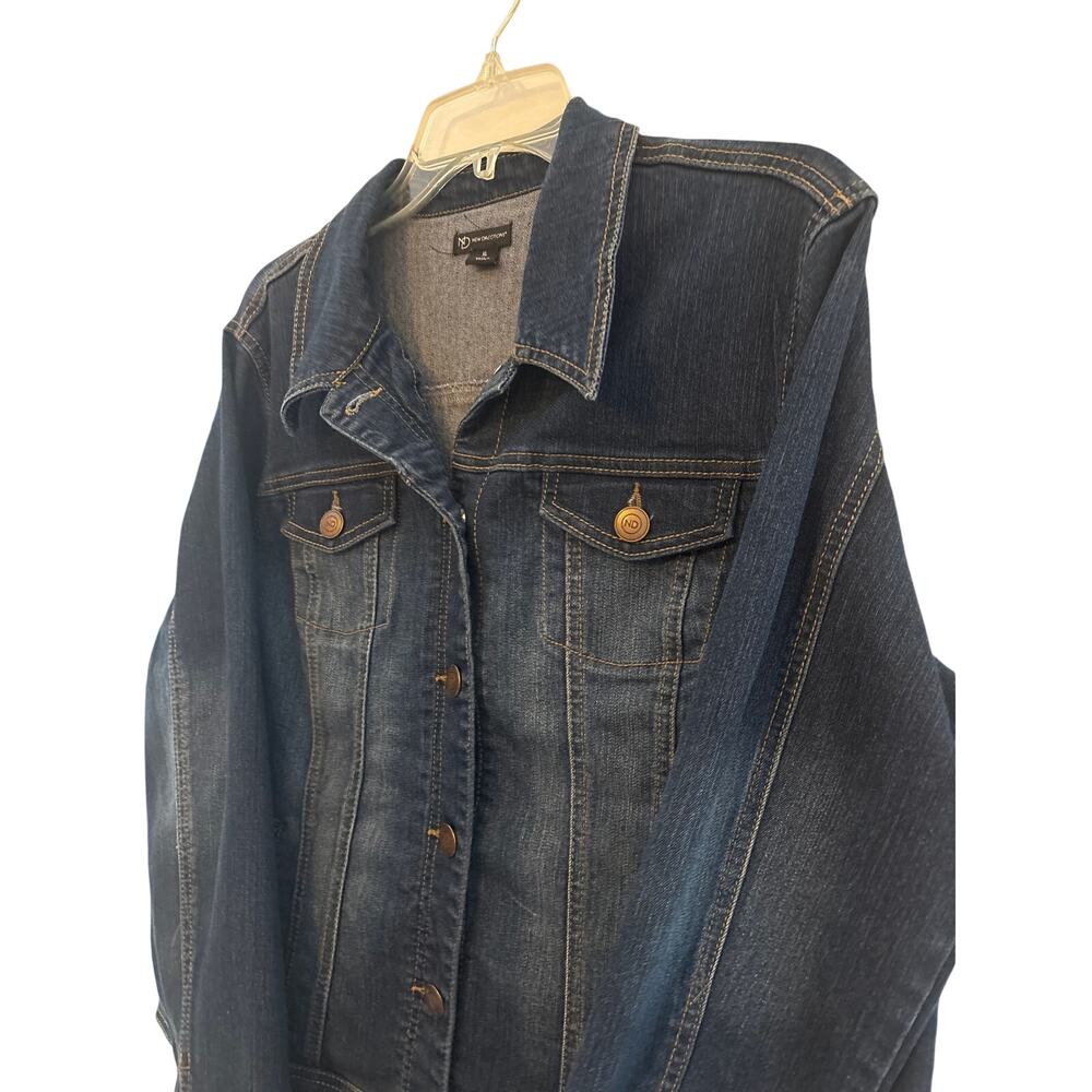 New Directions Women's Cotton/Poly Blue Jean Jacket Size XL
